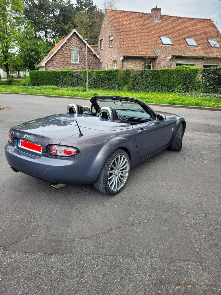 Mazda MX-5 NC 2008 l 74000kms l Automatisch dak, Achterwielaandrijving, Zwart, Cabriolet, Leder