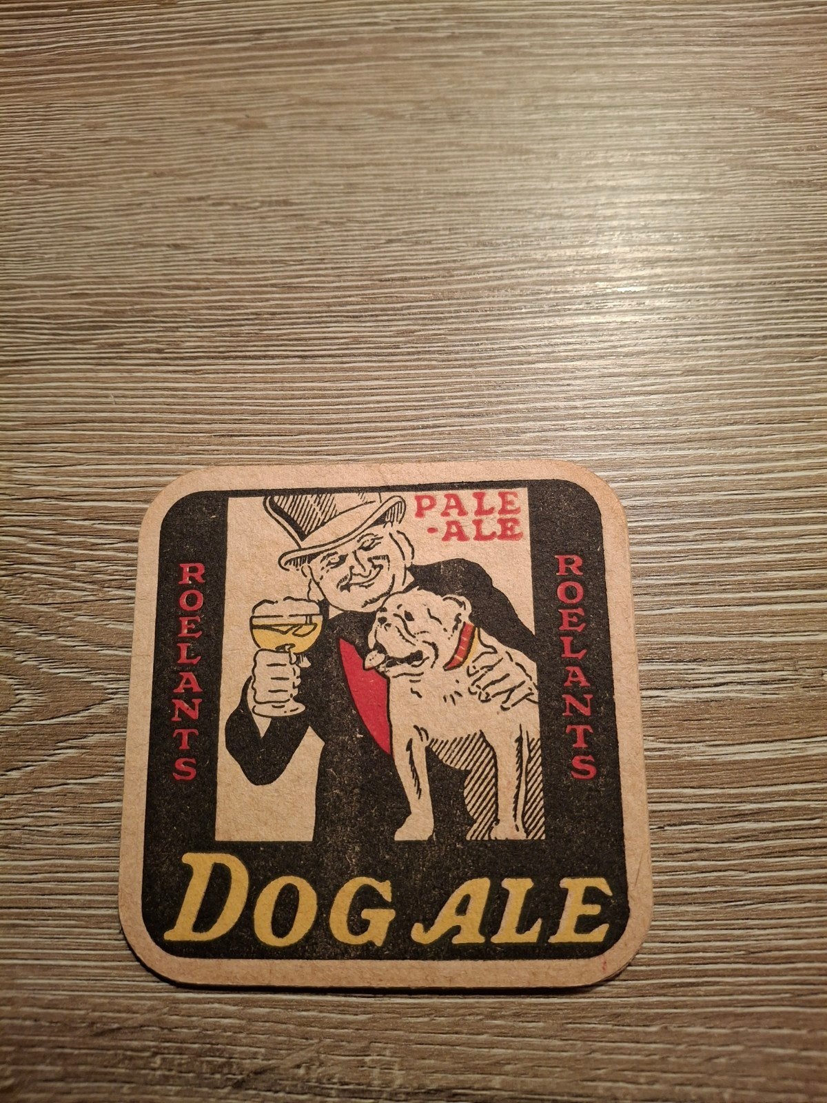 Oud bierviltje dog ale roelants, Verzamelen, Ophalen of Verzenden