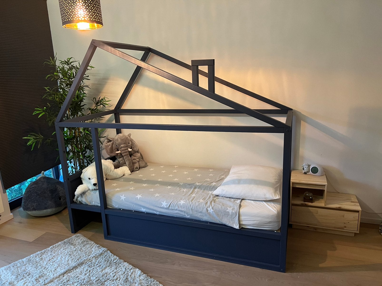 Mooi kinderbed (blauw) om in weg te dromen, Ophalen, Matras