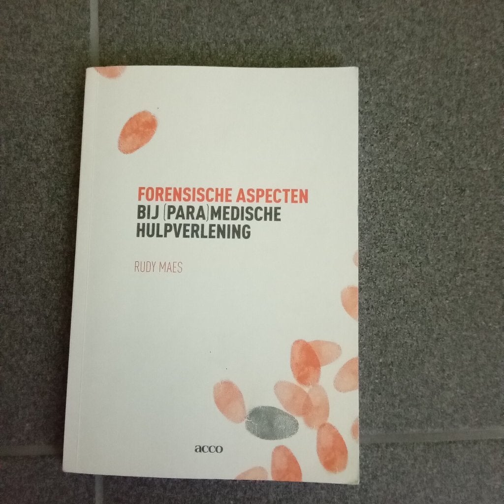 Forensische Aspecten bij para-medische hulpverlening, Boeken, Ophalen, Zo goed als nieuw