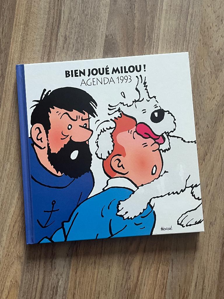HERGE Goed gespeeld Milou Agenda Tintin 1993, Ophalen of Verzenden, Kuifje