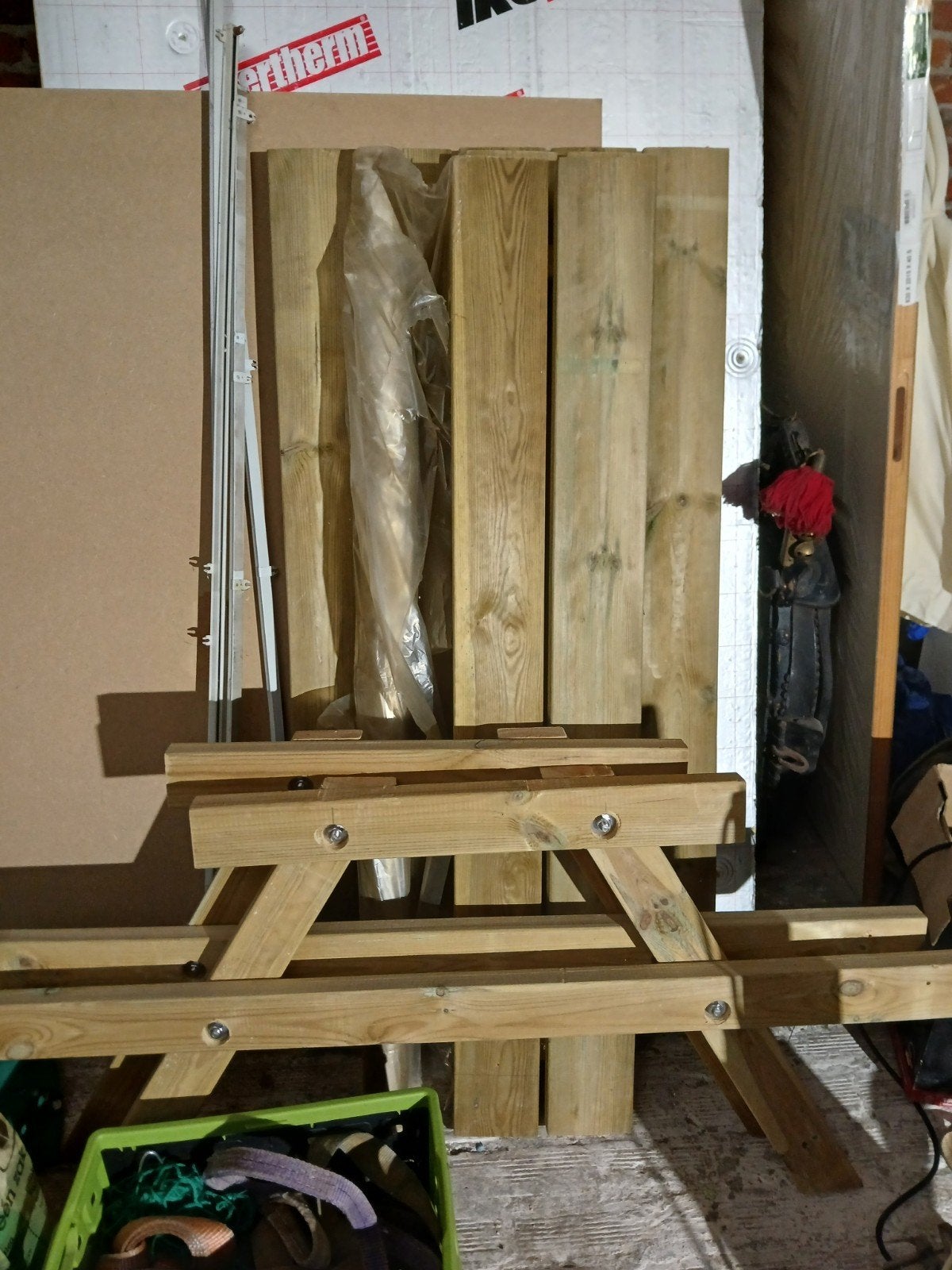 Splinternieuwe picknicktafel 150 blad , 75 cm breedt, Tuin en Terras, Ophalen, Nieuw, Rechthoekig, Hout
