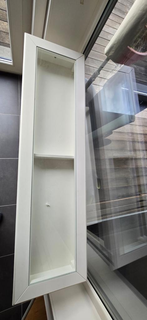 Bijzertafel, Huis en Inrichting, Kasten | Buffetkasten, Ophalen, Gebruikt, 100 tot 150 cm, Glas