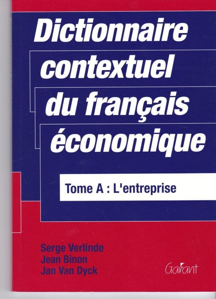 Dictionnaire contextuel du français économique, Boeken, Hoger Onderwijs, Garant, Ophalen of Verzenden, Zo goed als nieuw