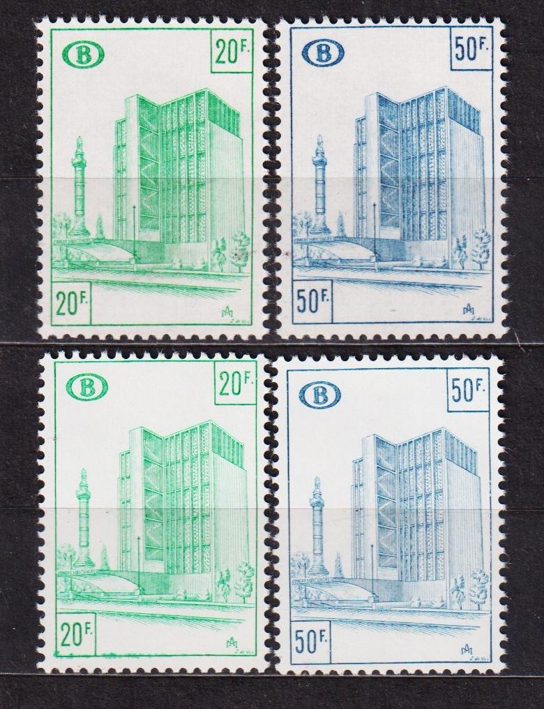 Belgique: Timbres chemins de fer 1975 **, Neuf, Non oblitéré, Trains, Envoi