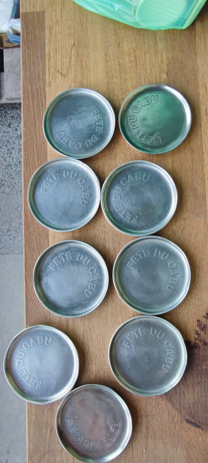 sous-verre en étain, Enlèvement, Sous-verre, Verre