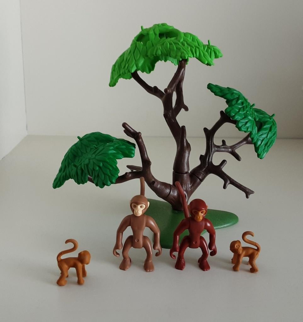 PLaymobil apen en boom - compleet, Kinderen en Baby's, Speelgoed | Playmobil, Ophalen of Verzenden, Zo goed als nieuw, Complete set