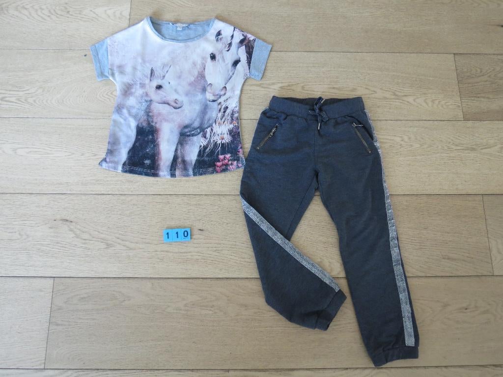 Broek en T-shirt unicorn maat 110, Kinderen en Baby's, Kinderkleding | Maat 110, Ophalen of Verzenden, JBC en Lola Liza, Meisje