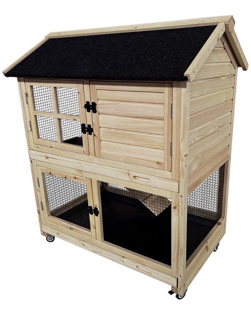 Nachthok voor konijnen op wielen - Woodland, Ophalen, Rat, Nieuw, 90 cm of meer