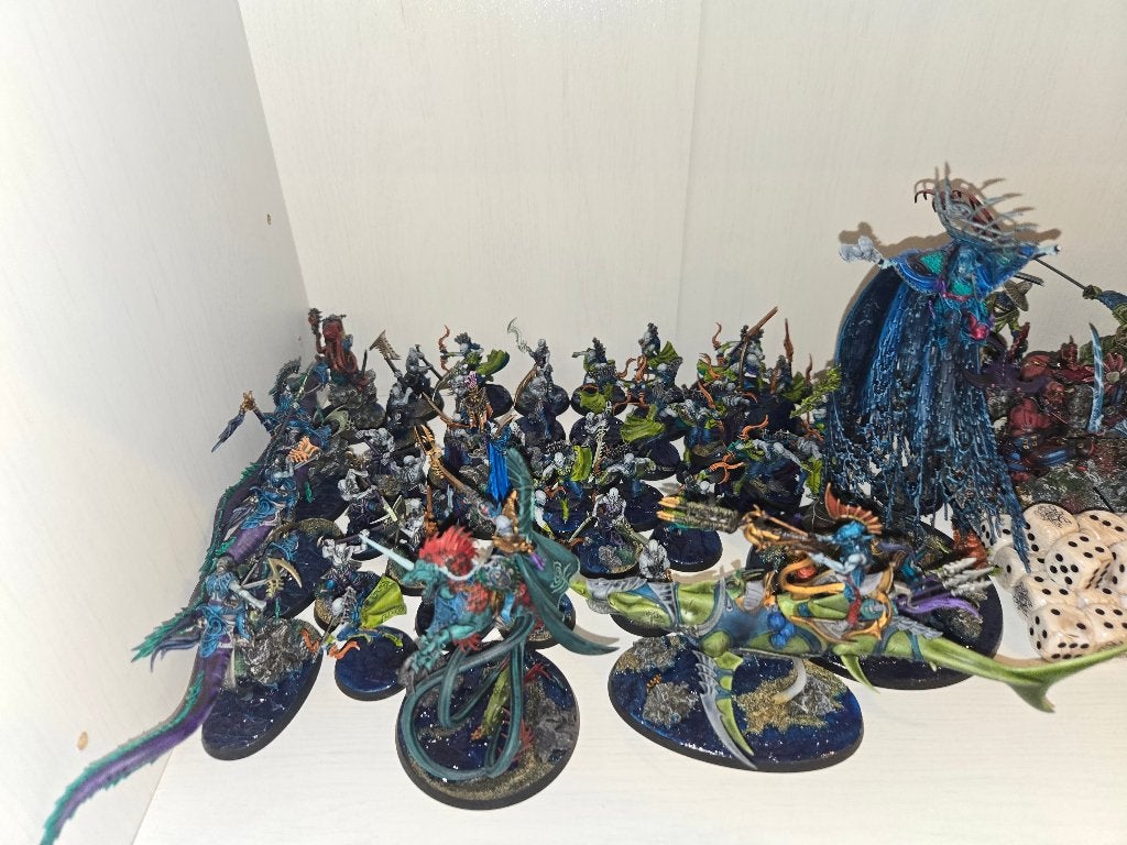 AOS - Armée Idoneth complète - peinte niveau supérieur, Hobby & Loisirs créatifs, Enlèvement ou Envoi, Comme neuf, Personnage ou Figurines