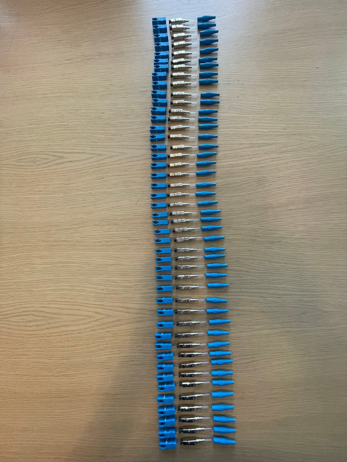 50X SC-glasvezelconnectors (blauw), Computers en Software, Ophalen of Verzenden, Nieuw