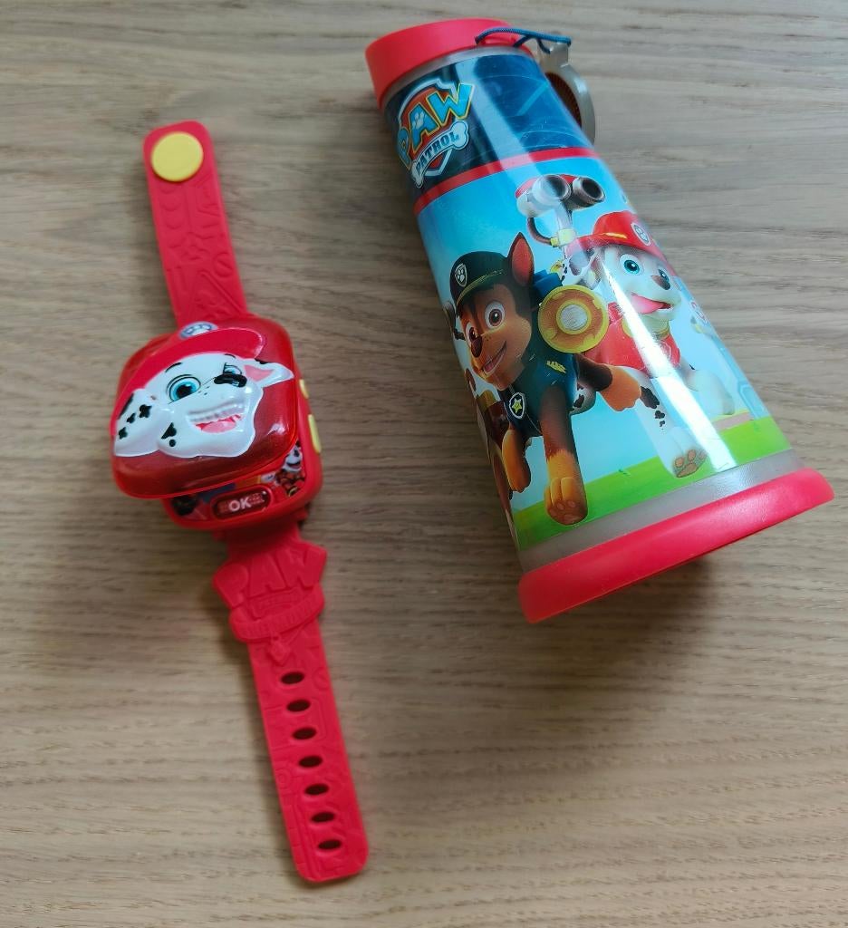 Paw Patrol Horloge en lamp, Ophalen of Verzenden, Gebruikt, Rood, Jongen of Meisje