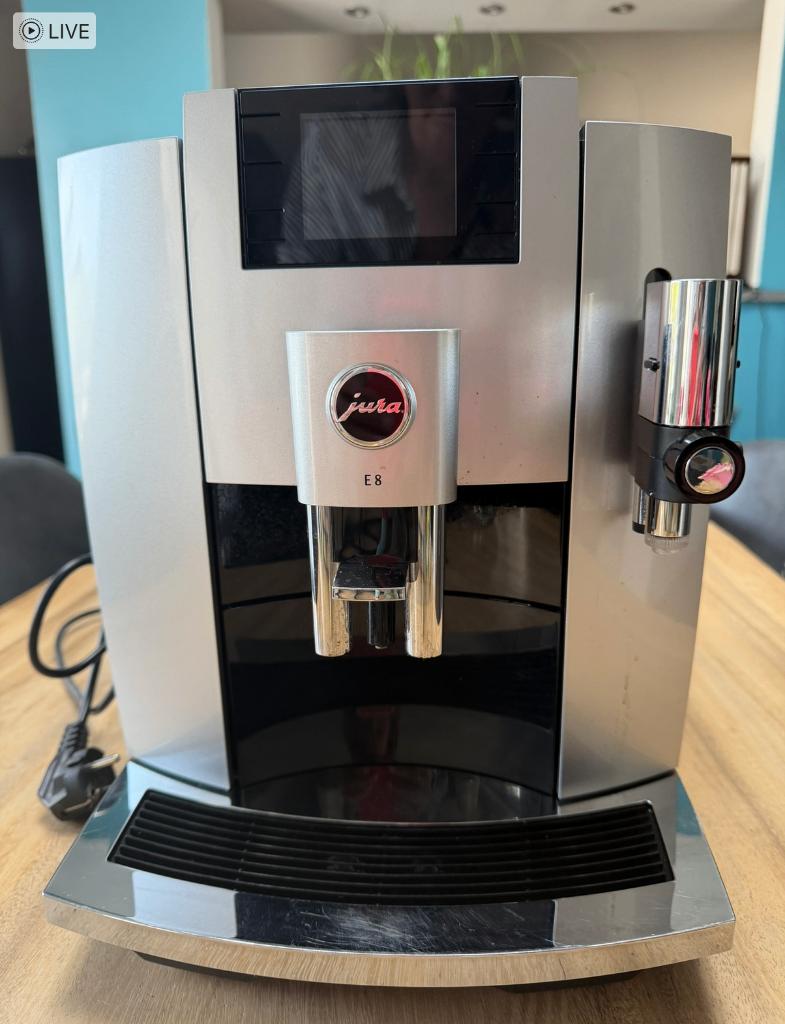 JURA E8 koffiezetapparaat, Elektronische apparatuur, Koffiezetapparaten, Ophalen, Gebruikt, Overige modellen, 10 kopjes of meer
