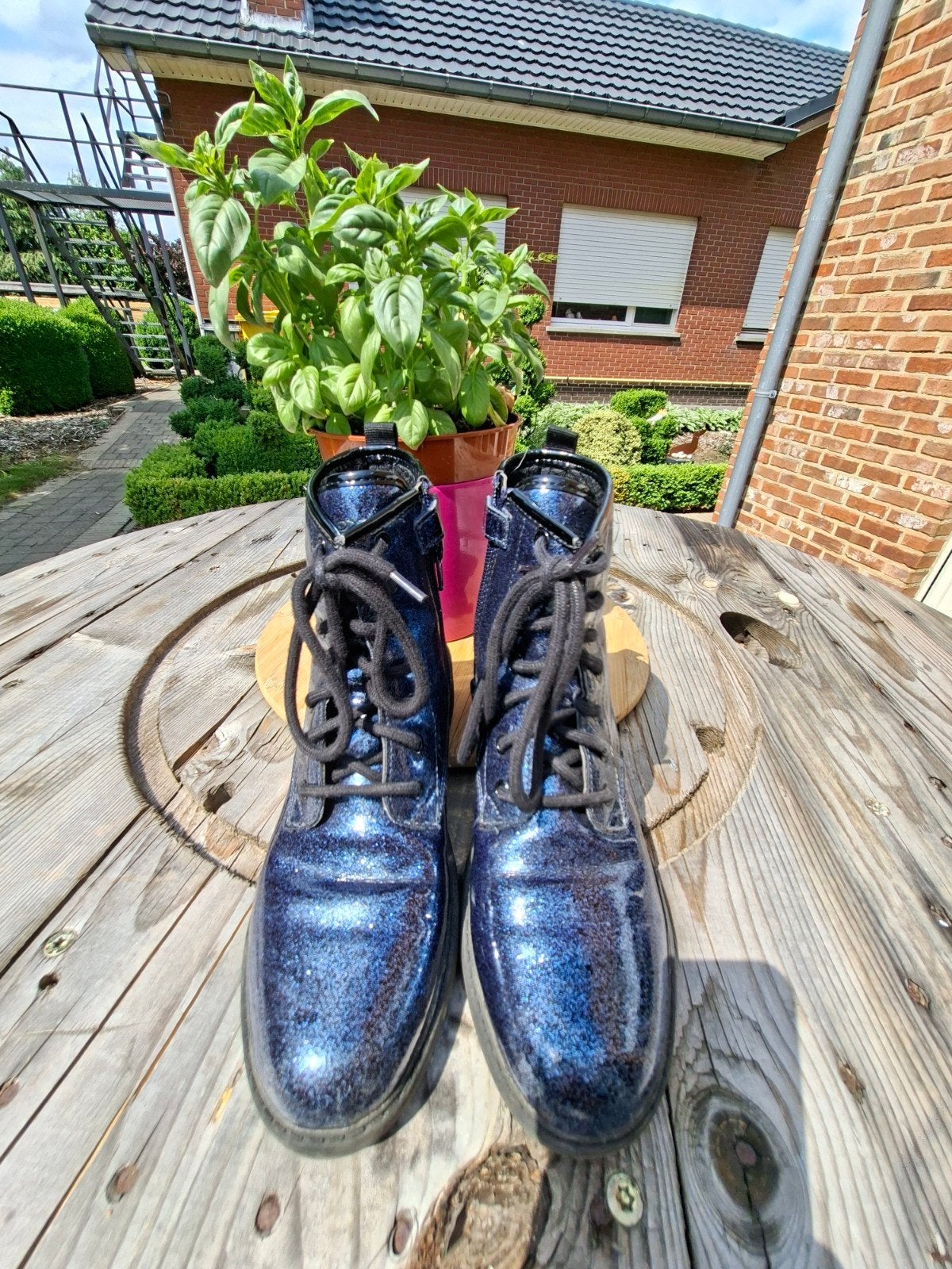 Donkerblauw enkellaarsje meisjes, Geox maat 36, Kinderen en Baby's, Ophalen, Meisje, Geox, Laarzen