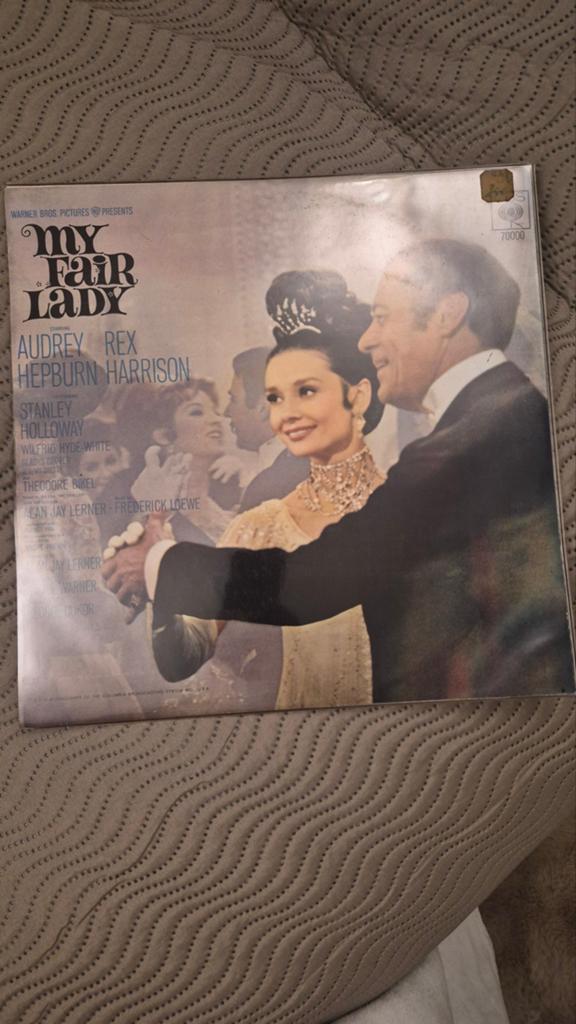 Origineel vintage vinyl „My Fair Lady” met Audrey Hepburn, Cd's en Dvd's, Beschermende buitenhoes, Ophalen of Verzenden, Voor 1985