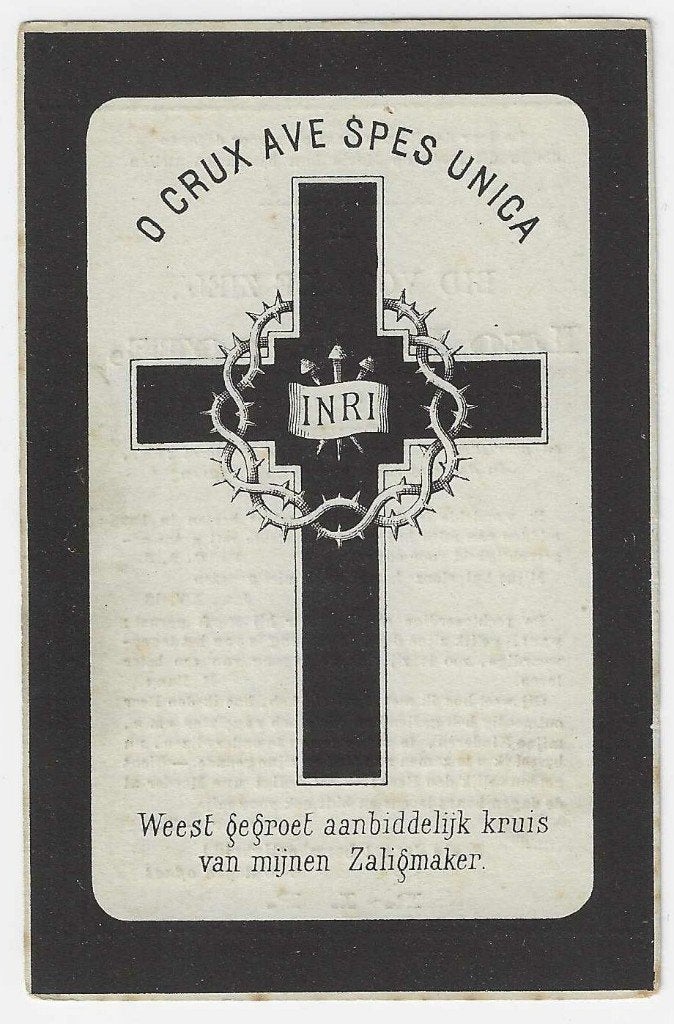 Leo De Groote, Gyselbrechteghem 1810 - Kortryk 1881, Ophalen of Verzenden, Bidprentje