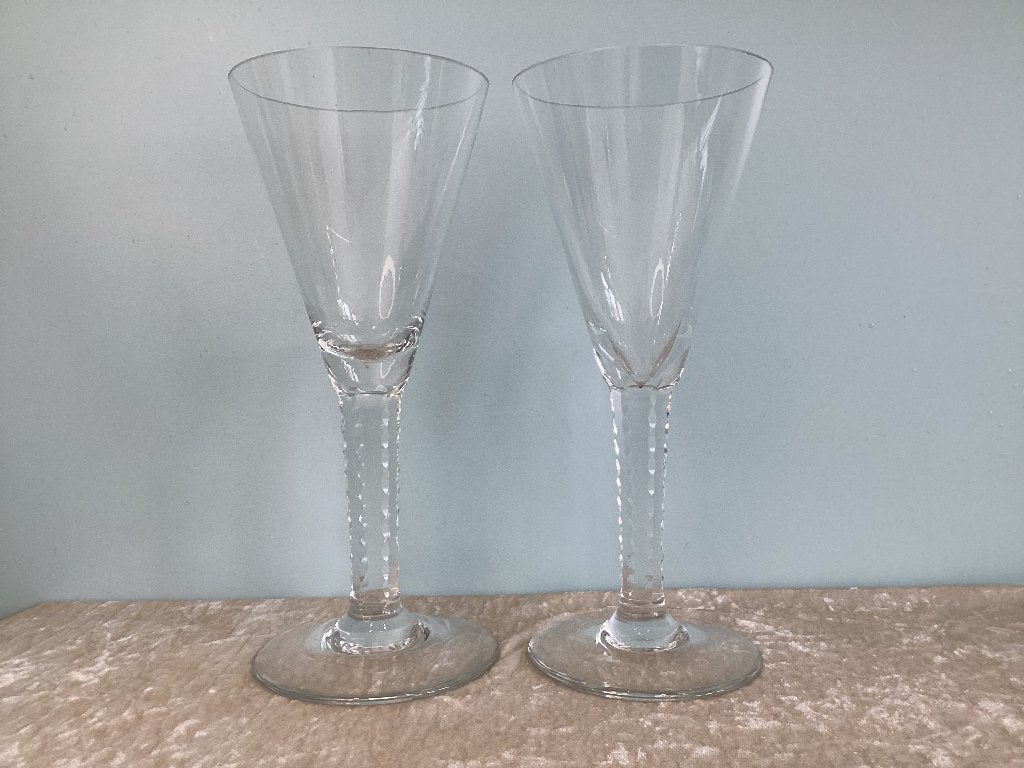 2 verres de mariage en cristal, non gravées. 135/E., Enlèvement ou Envoi