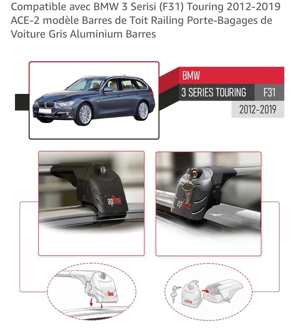 Barre de toit Bmw, Enlèvement, Utilisé