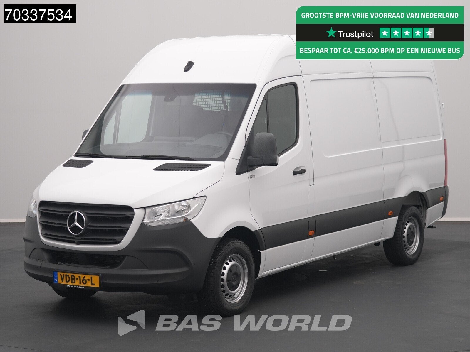 Mercedes Sprinter 314 CDI Automaat L2H2 Werkplaatsinrichting, Auto's, Stof, Gebruikt, Euro 6, 4 cilinders