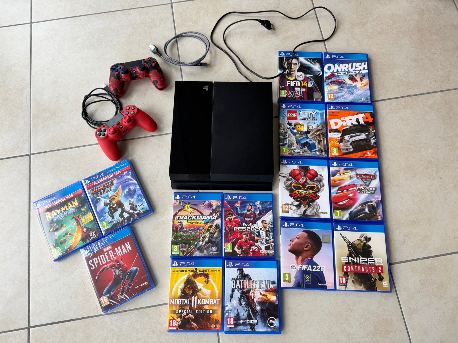 Ps4 Fat 500gb, Consoles de jeu & Jeux vidéo, 500 GB, Comme neuf, Enlèvement, Avec 2 manettes