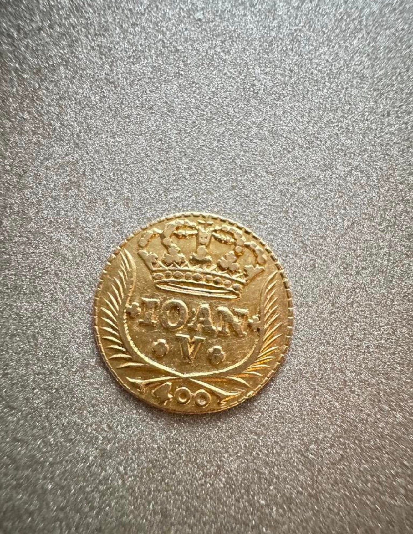 King John V (João V) Waarde 400 réis (Reais) (4000), Ophalen, Goud