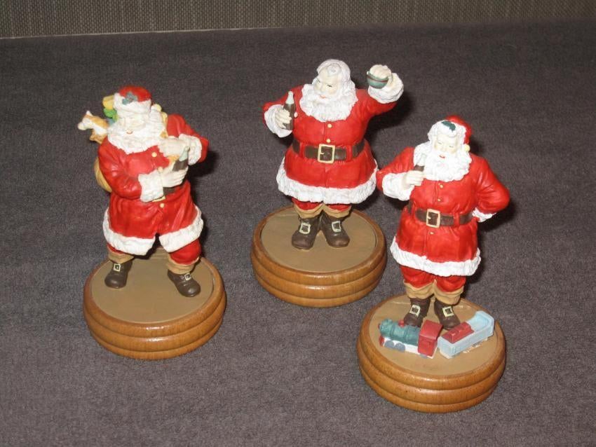 coca cola beeldjes santa claus 3 stuks, Ophalen of Verzenden, Nieuw, Overige typen