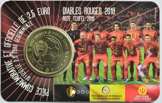 CC 2,5 euro België 2018 Rode Duivels Frans, Ophalen of Verzenden, België, 5 euro