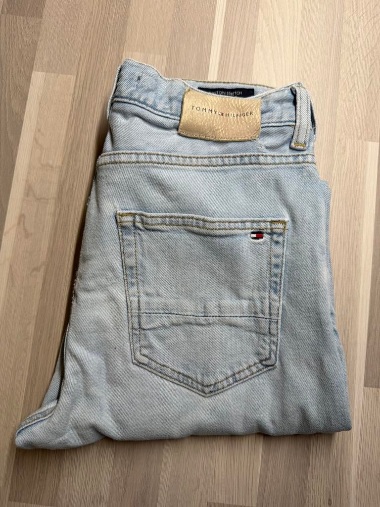 Tommy Hilfiger Denton Stretch Straight Fit, Ophalen, Gedragen, Blauw, W32 (confectie 46) of kleiner