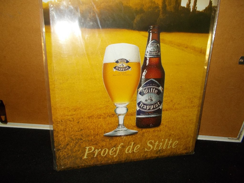 La Trappe - Trappist - ancienne publicité en metal - 2005, Enlèvement, Comme neuf, Panneau, Plaque ou Plaquette publicitaire, La Trappe