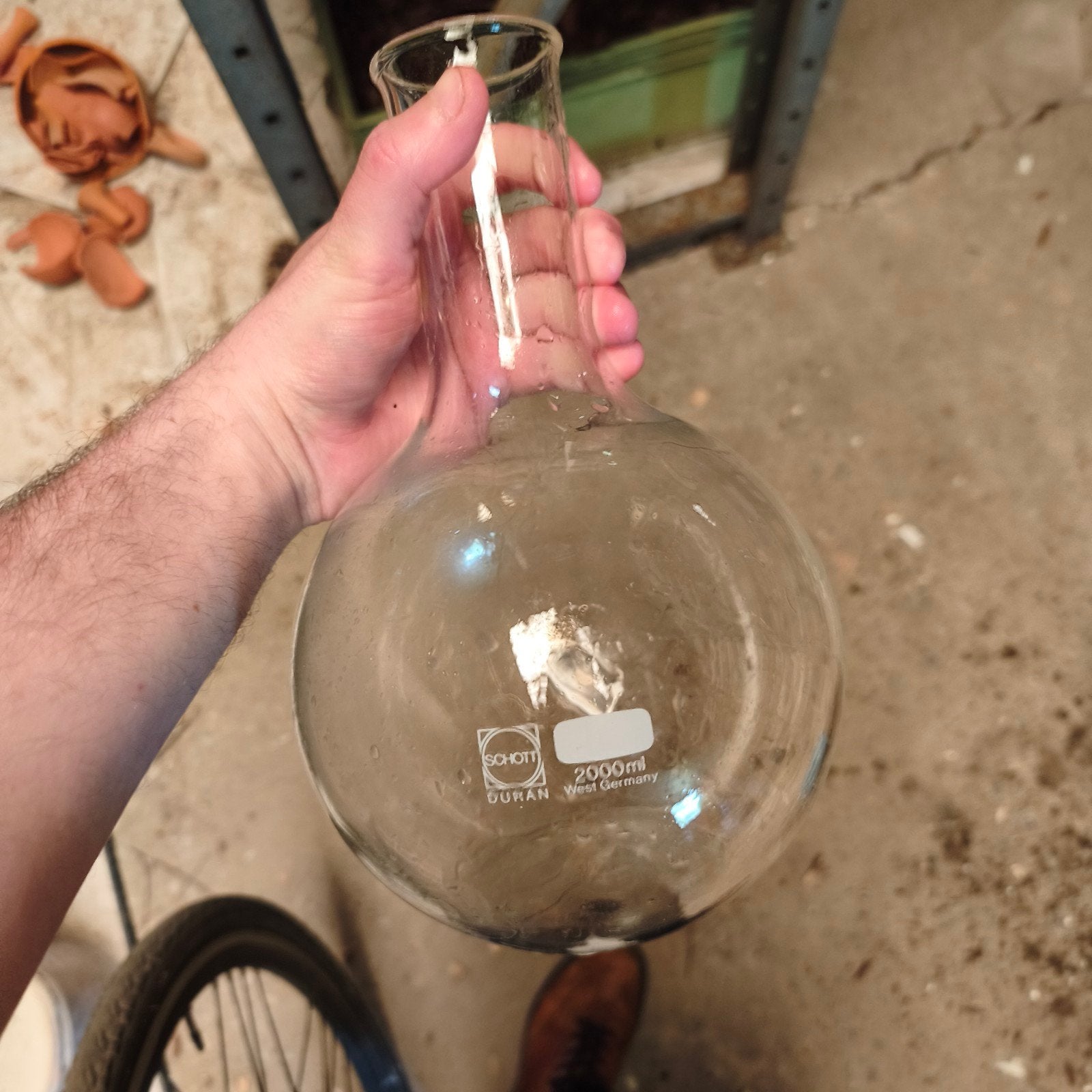 Ballon en verre à fond plat SCHOTT DURAN 2000ml