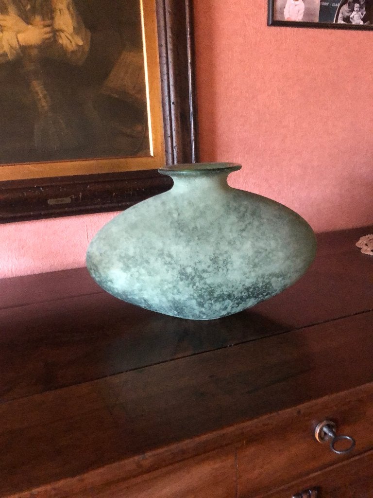 très beau vase impeccable, Maison & Meubles, Accessoires pour la Maison | Vases, Comme neuf, Verre, Finition mate, Vert