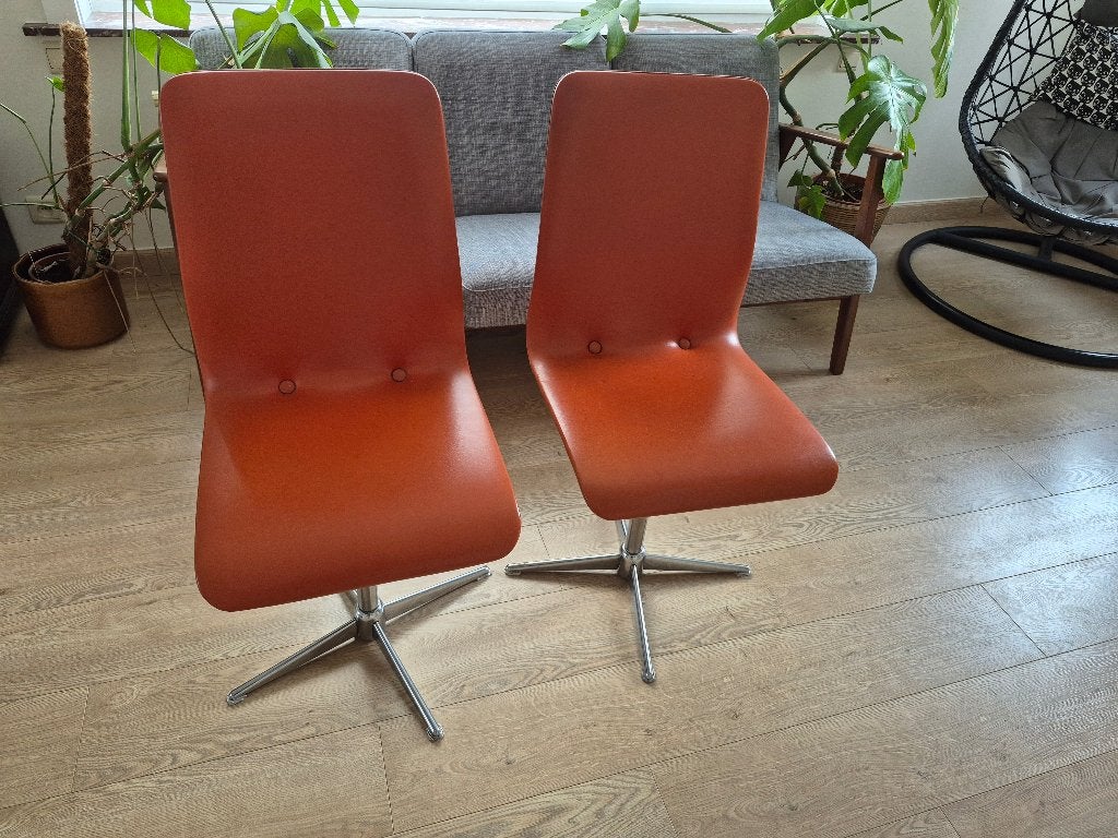 2 mooie retro stoelen, Ophalen, Gebruikt, Kunststof, Overige kleuren