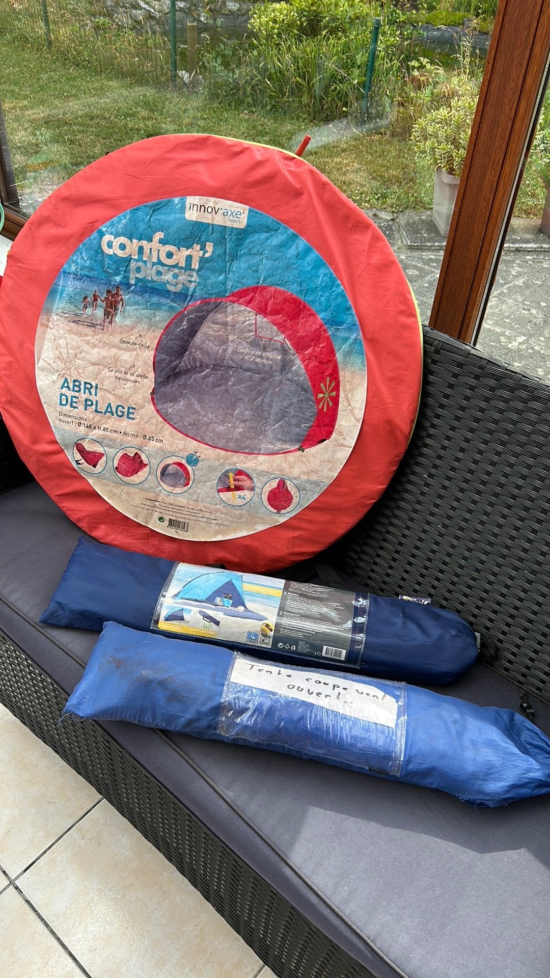 3 tentes coupes vent, Caravanes & Camping, Enlèvement ou Envoi, Comme neuf