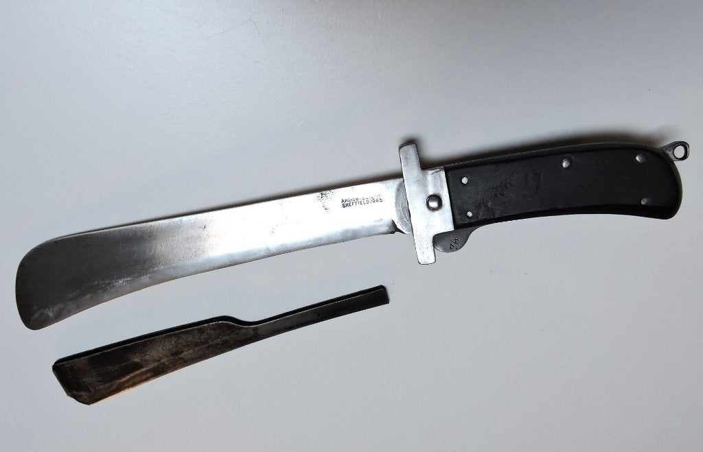 1945 RAF SAS PARACHUTISTE opvouwbare machete, Verzamelen, Ophalen of Verzenden, Overige soorten