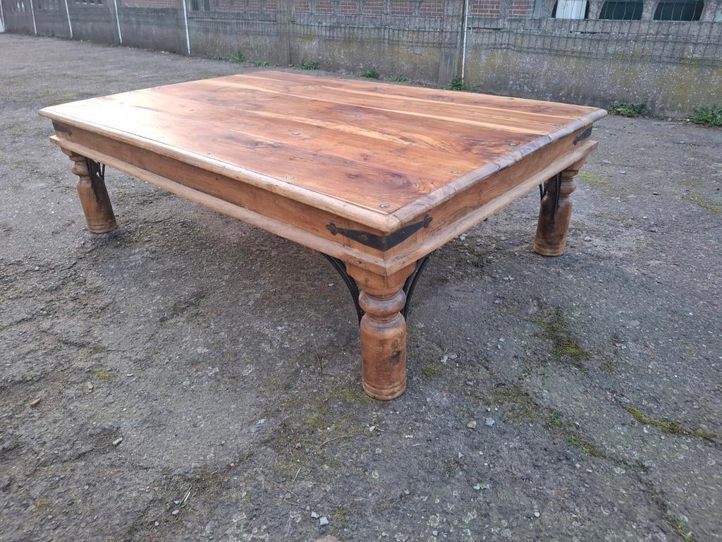 Massieve Rustiek Koloniale Salontafel, Huis en Inrichting, Tafels | Salontafels, Ophalen