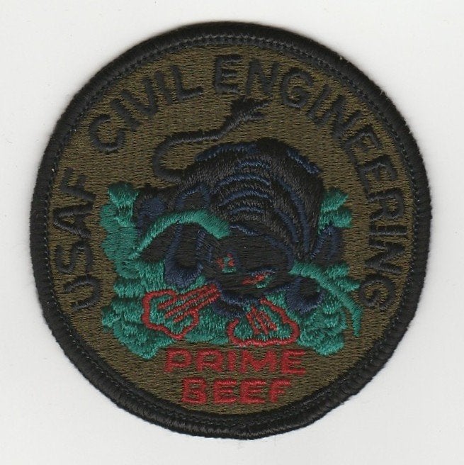 Embleem / patch USAF - Civil Engineering Prime BEEF, Verzenden, Luchtmacht, Embleem of Badge