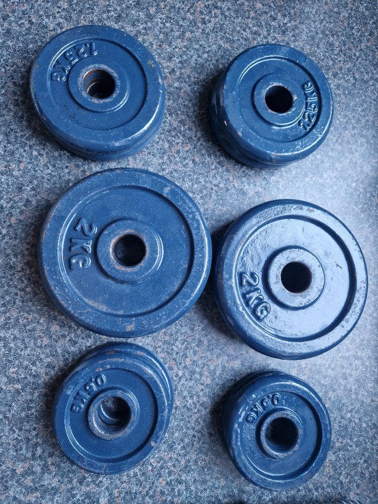 Verstelbaar halterset 2 x 7 kg, Sport en Fitness, Ophalen, Gebruikt, Halterset