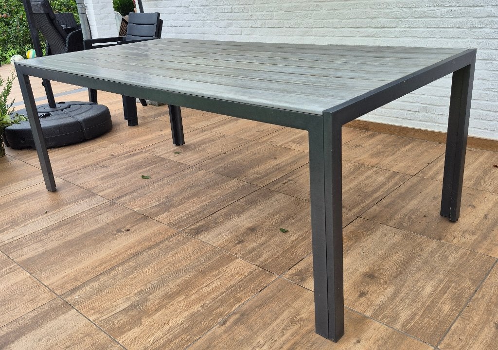 Tuintafel, Ophalen, Gebruikt, Rechthoekig, Aluminium