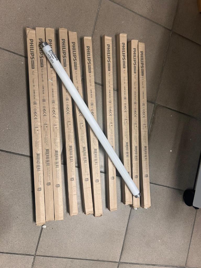 10x Philips MASTER TL-D 18W/830 - Blanc chaud (60 cm), Enlèvement, Neuf, Moins de 30 watts, Autres types