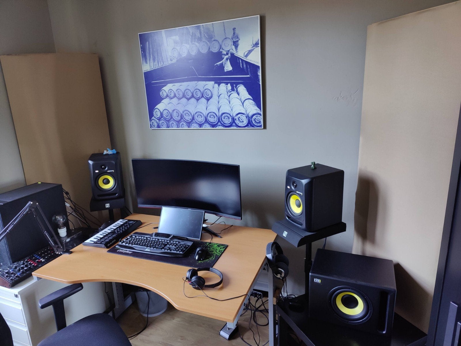 Studio Akoestiek – 2x Rockwool Bass Traps (201 cm), Audio, Tv en Foto, Professionele apparaten, Ophalen