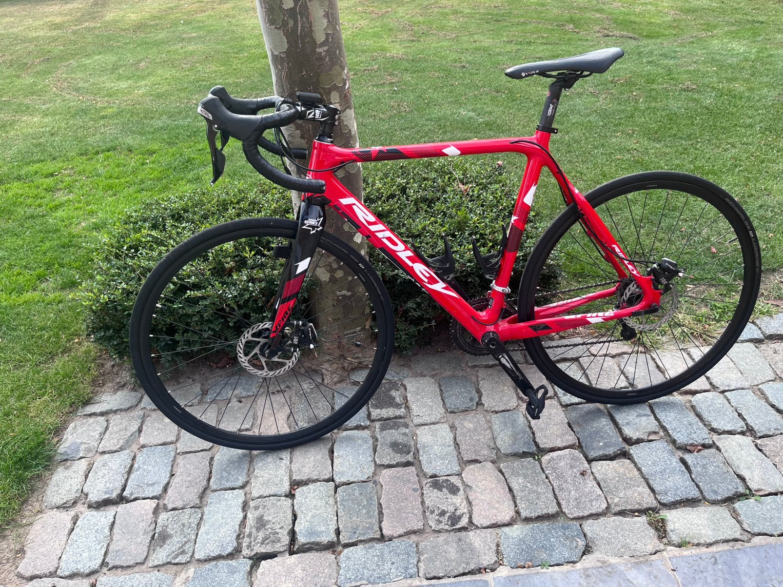 Ridley X-Fire carbon racefiets – Shimano 105 – rood, Enlèvement, Comme neuf, Carbone, Frein à disque
