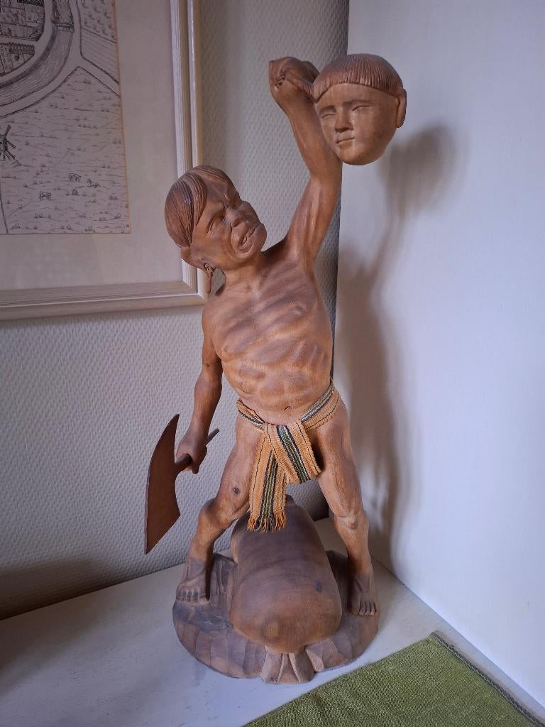Koppensneller in zwaar hout !, Hout, Overige stijlen, Nieuw, Ophalen of Verzenden