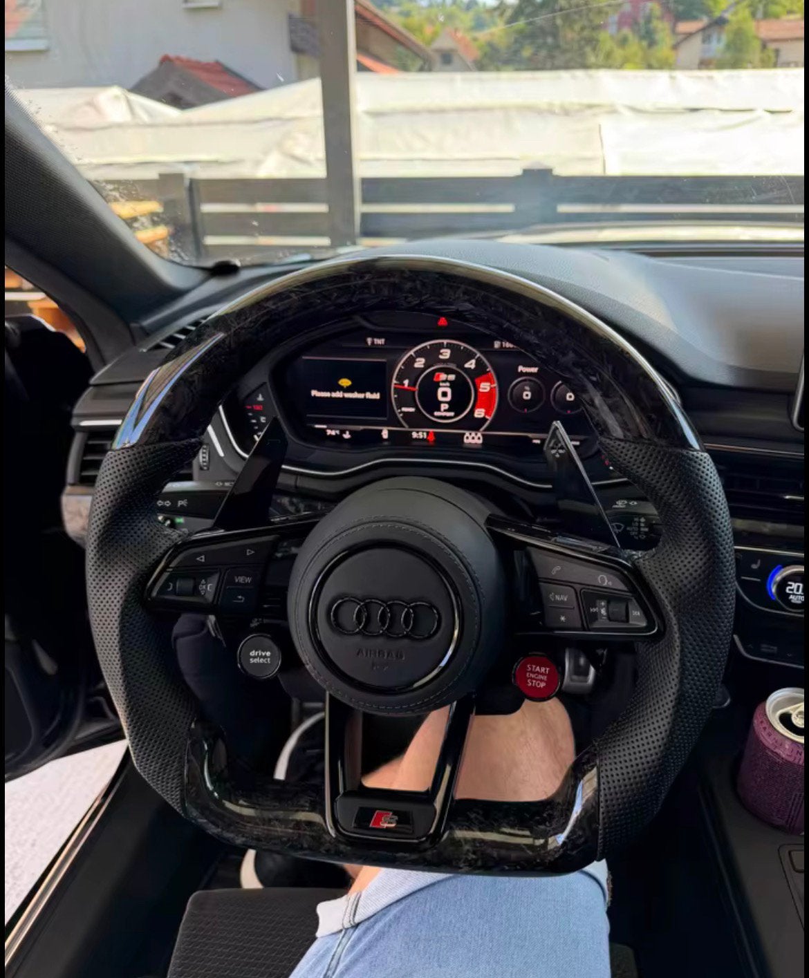 Custom Audi sportstuur | Carbon, LED & Alcantara, Auto-onderdelen, Ophalen of Verzenden, Audi