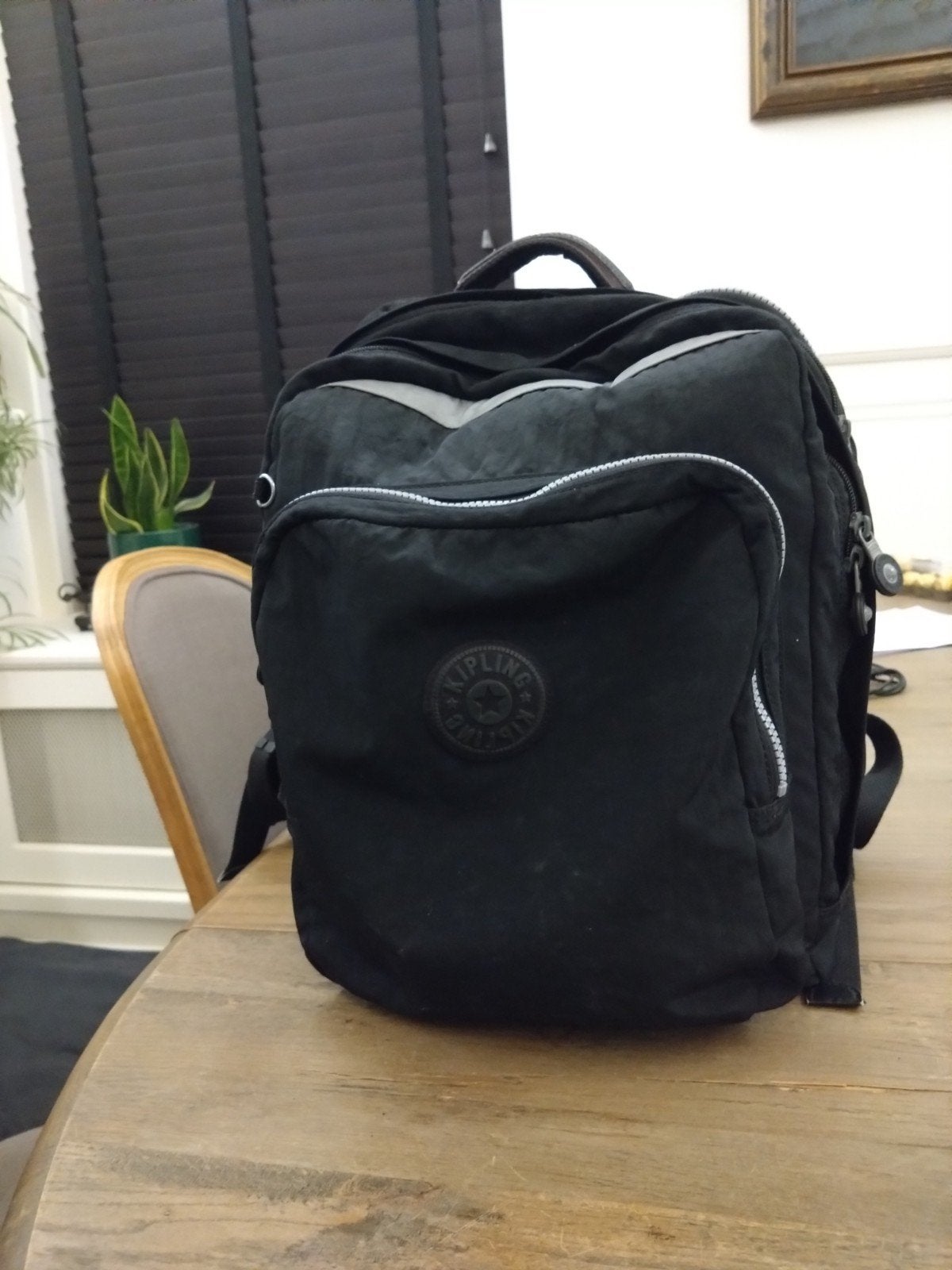rugzak Kipling zwart 3 compartimenten, Ophalen of Verzenden, Gebruikt, Kipling