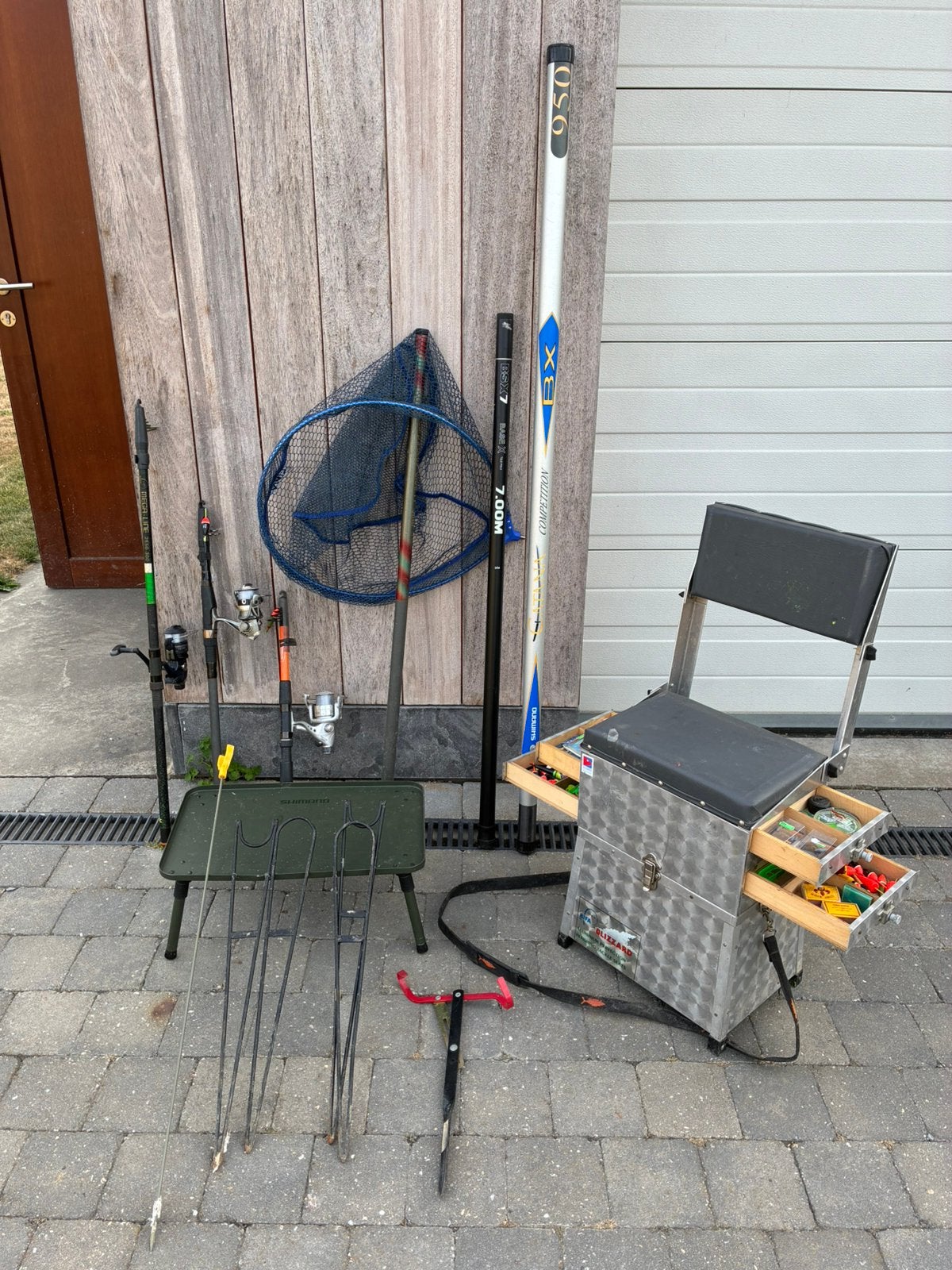 Complete hengeluitrusting, Ophalen, Gebruikt