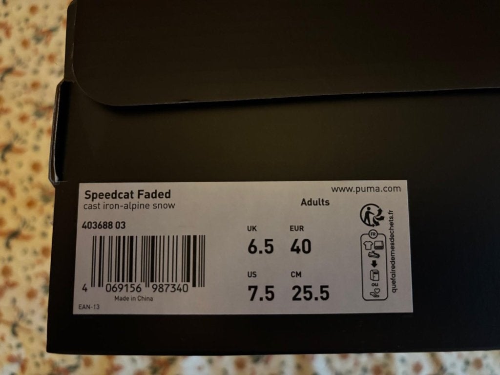 Puma Speedcat schoenen, Kleding | Heren, Puma, Overige kleuren, Ophalen of Verzenden, Zo goed als nieuw