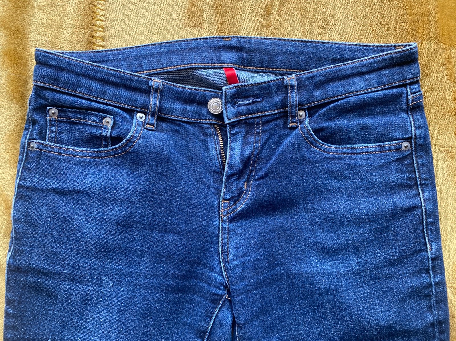 Uniqlo jeans met rechte snit, Ophalen of Verzenden, Gedragen, Blauw, W27 (confectie 34) of kleiner