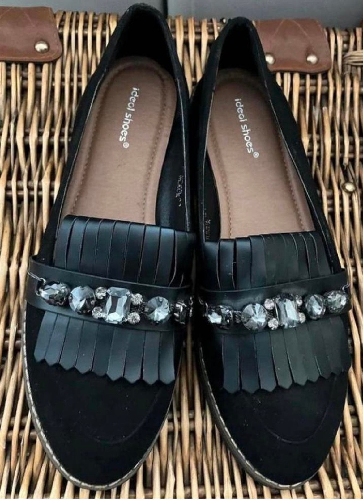 NIEUWE LOAFERS ZWART MAAT 41, van Ideal Shoes ..MOOI!, Kleding | Dames, Nieuw, Ophalen of Verzenden, Instappers, Zwart