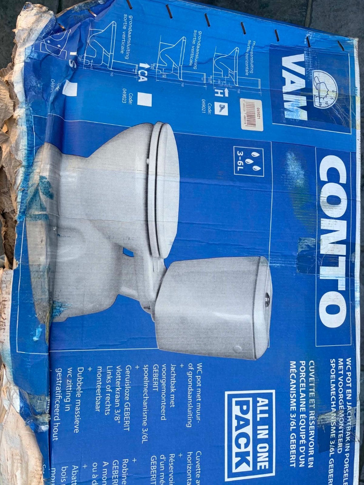wcpot nieuw, Enlèvement