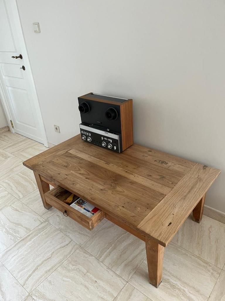 Salontafel, Teck, 100 à 150 cm, Moins de 50 cm, Landelijk